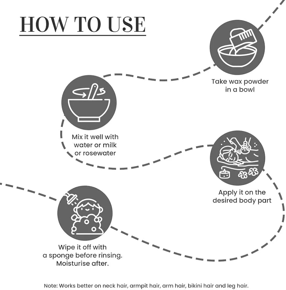 4 in 1 Rose Herbal Body Waxing Powder - 100grams