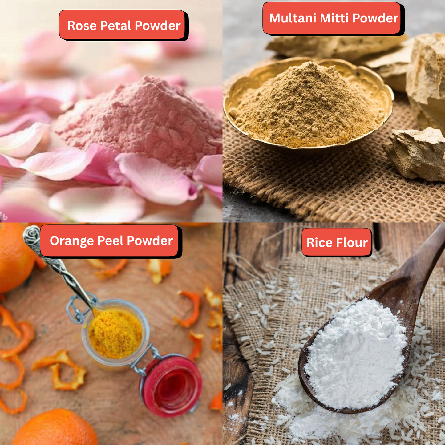 4 in 1 Rose Herbal Body Waxing Powder - 100grams